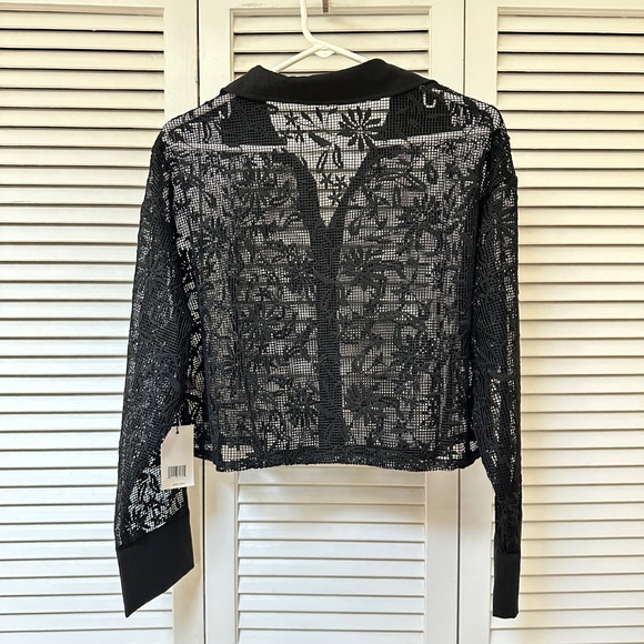 Jason Wu Sheer Lace Top or Jacket Long Sleeve Cuffs Button Front Medium NWT - Picture 10 of 10